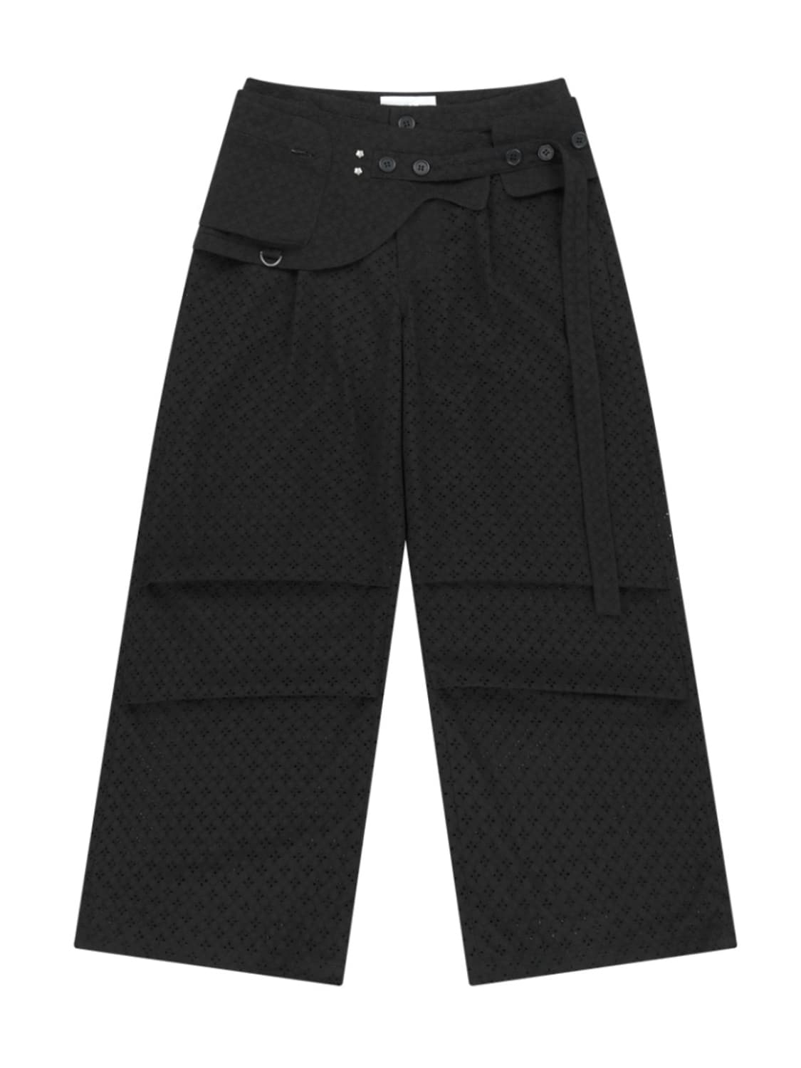 뚜오미오 EYELET BELT BAG PANTS [BLACK] 상품이미지2