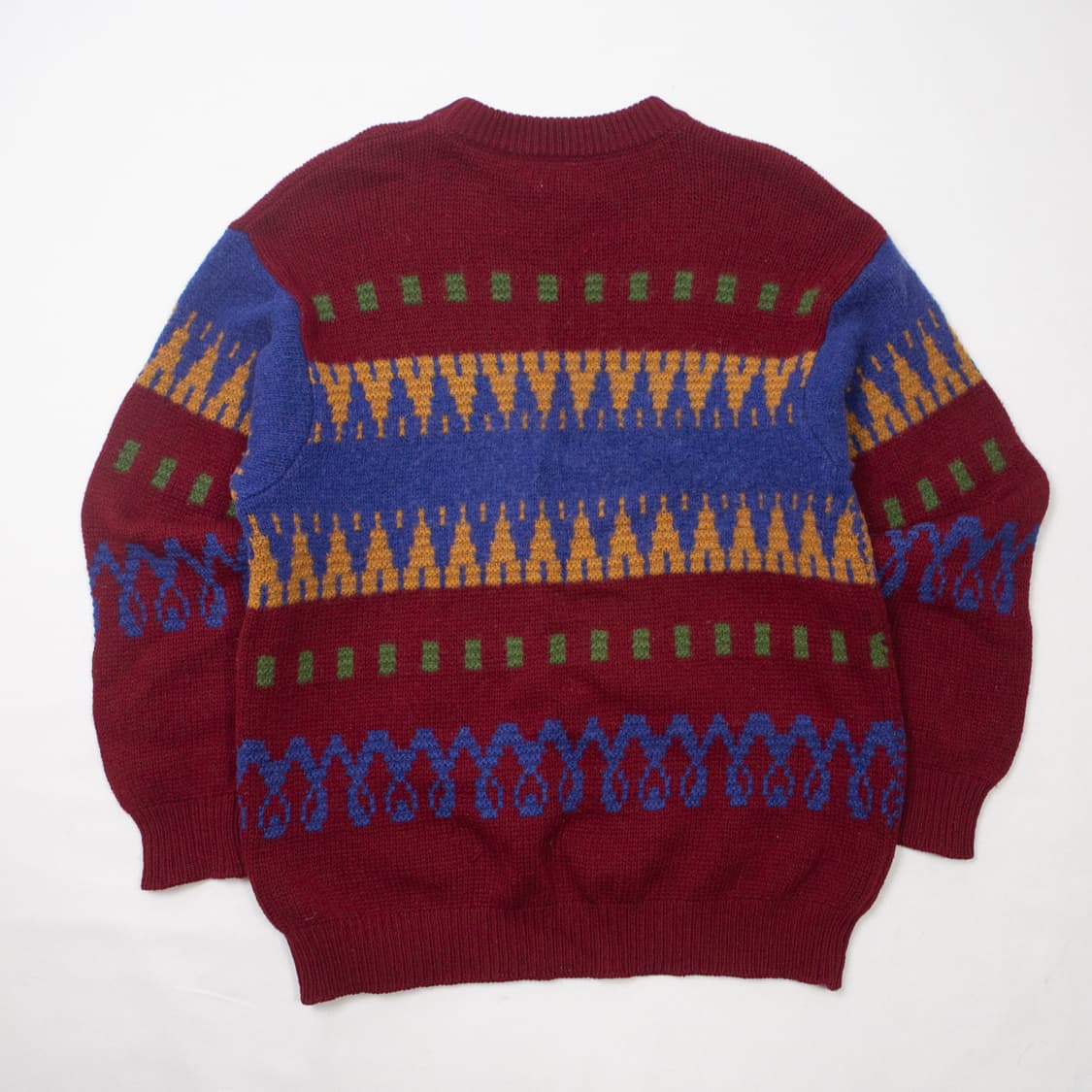 90s 베네통 쉐틀랜드 울 니트 스웨터 상품이미지5