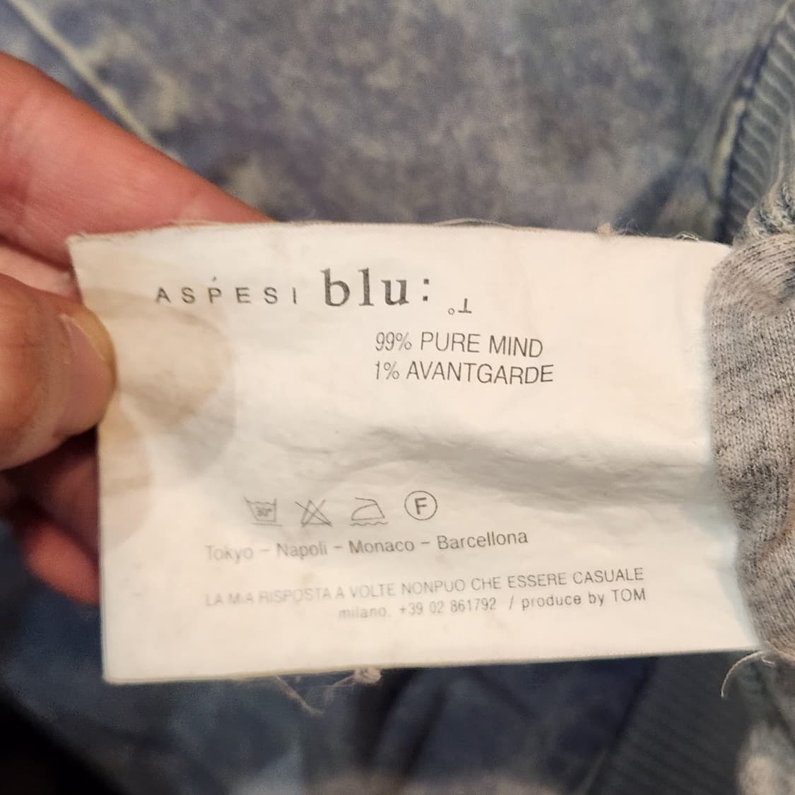 ASPESI BLU 빈티지 성조기 데님 블루종  상품이미지4