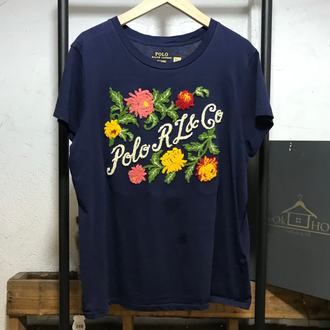 Polo flower needlework t-shirt 상품이미지3