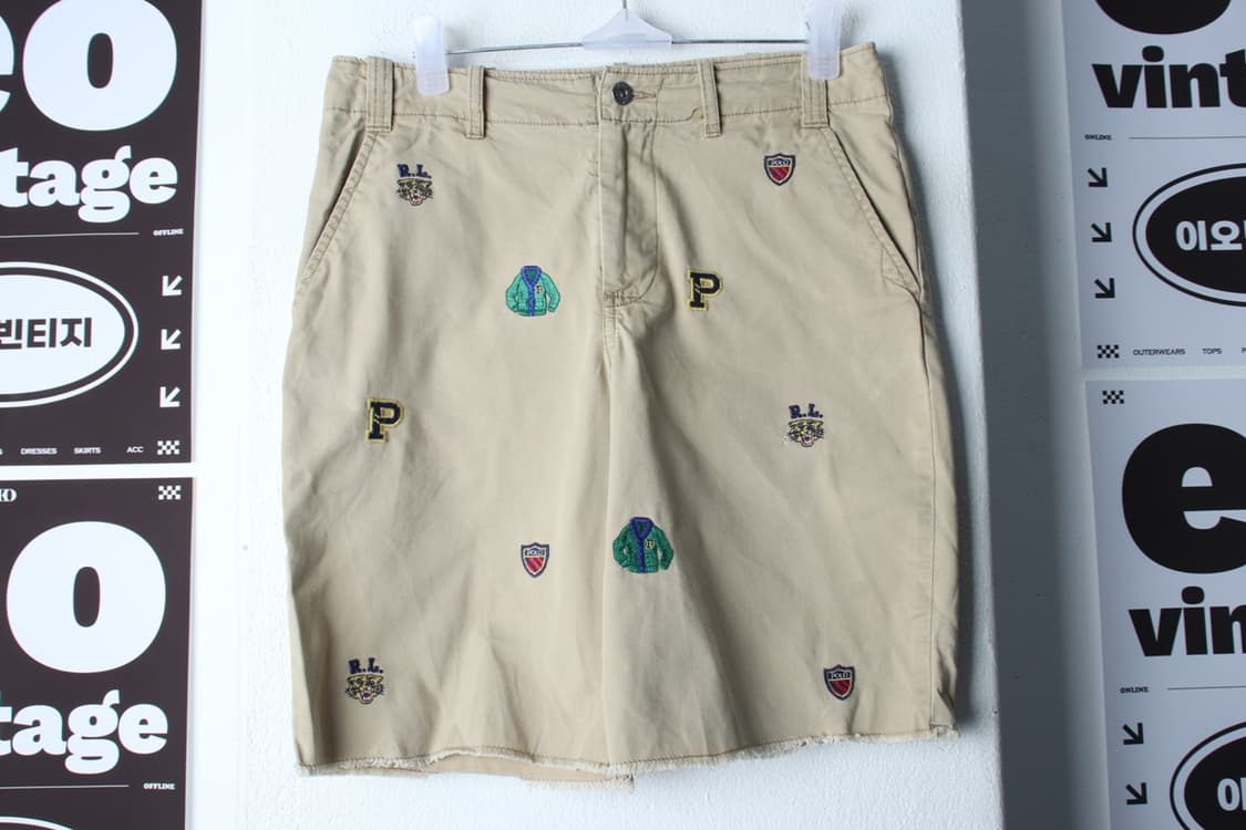 (F) 폴로 랄프로렌 반바지 팬츠 아동 키즈 베이지 자수-P1P10374 상품이미지2