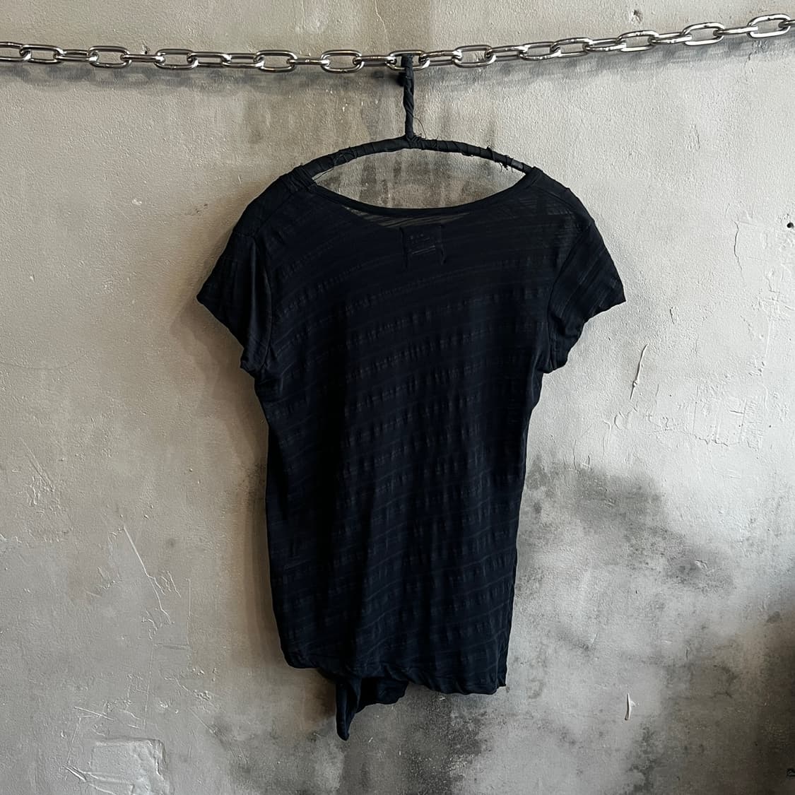 20ss 요지 야마모토 비대칭 니트 숏슬리브 티셔츠 상품이미지5