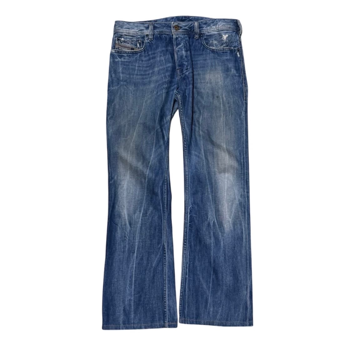 디젤 자티니 워싱 플레어 세미 부츠컷 데님팬츠 상품이미지4