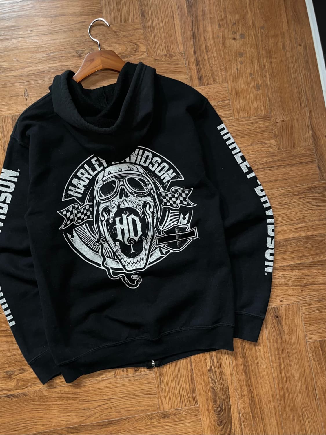 할리데이비슨 코리아 프린팅 후드집업 상품이미지1