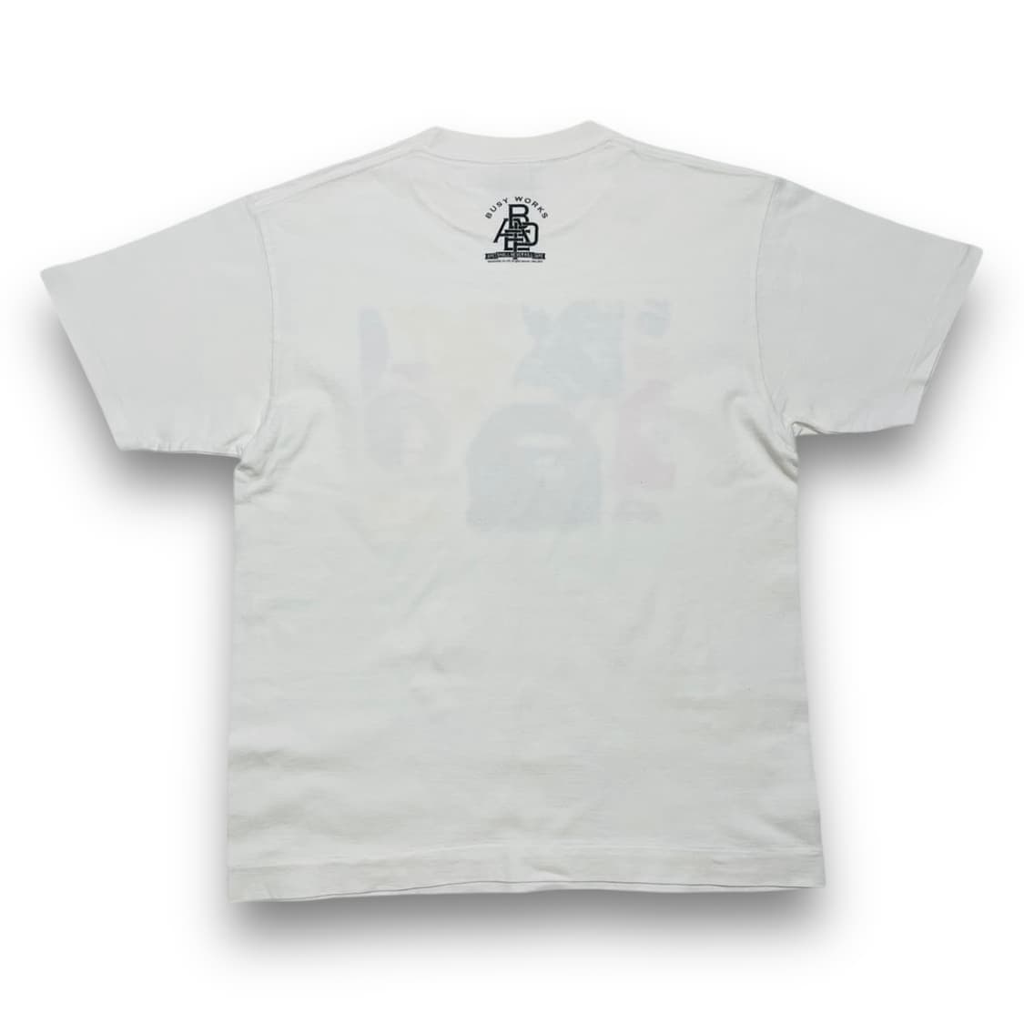 베이프 06s 아트 컬러 사루 화이트 빈티지 반팔 티셔츠 상품이미지3