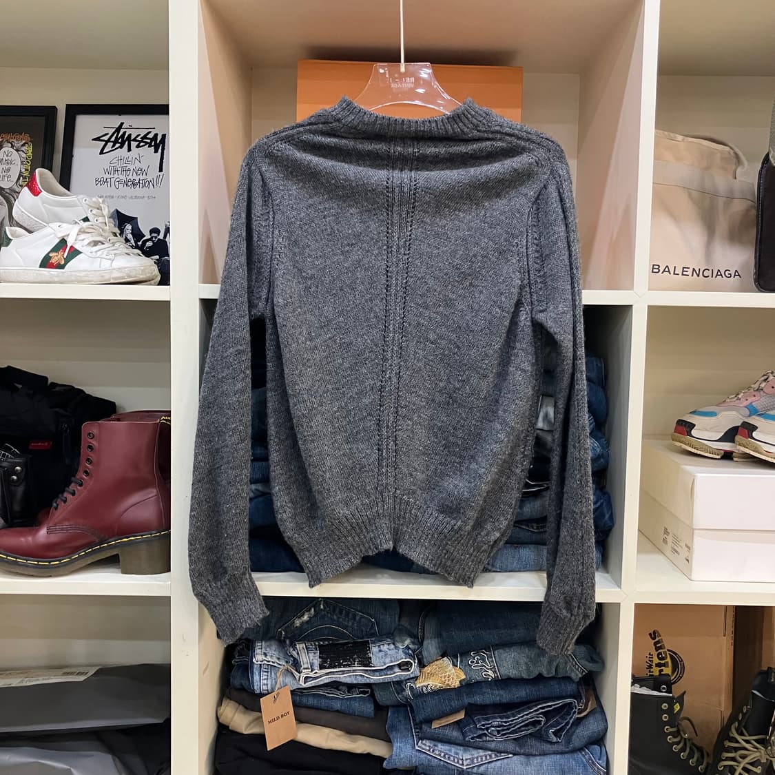 CDG 꼼데가르송 차콜 니트 스웨터 상품이미지3