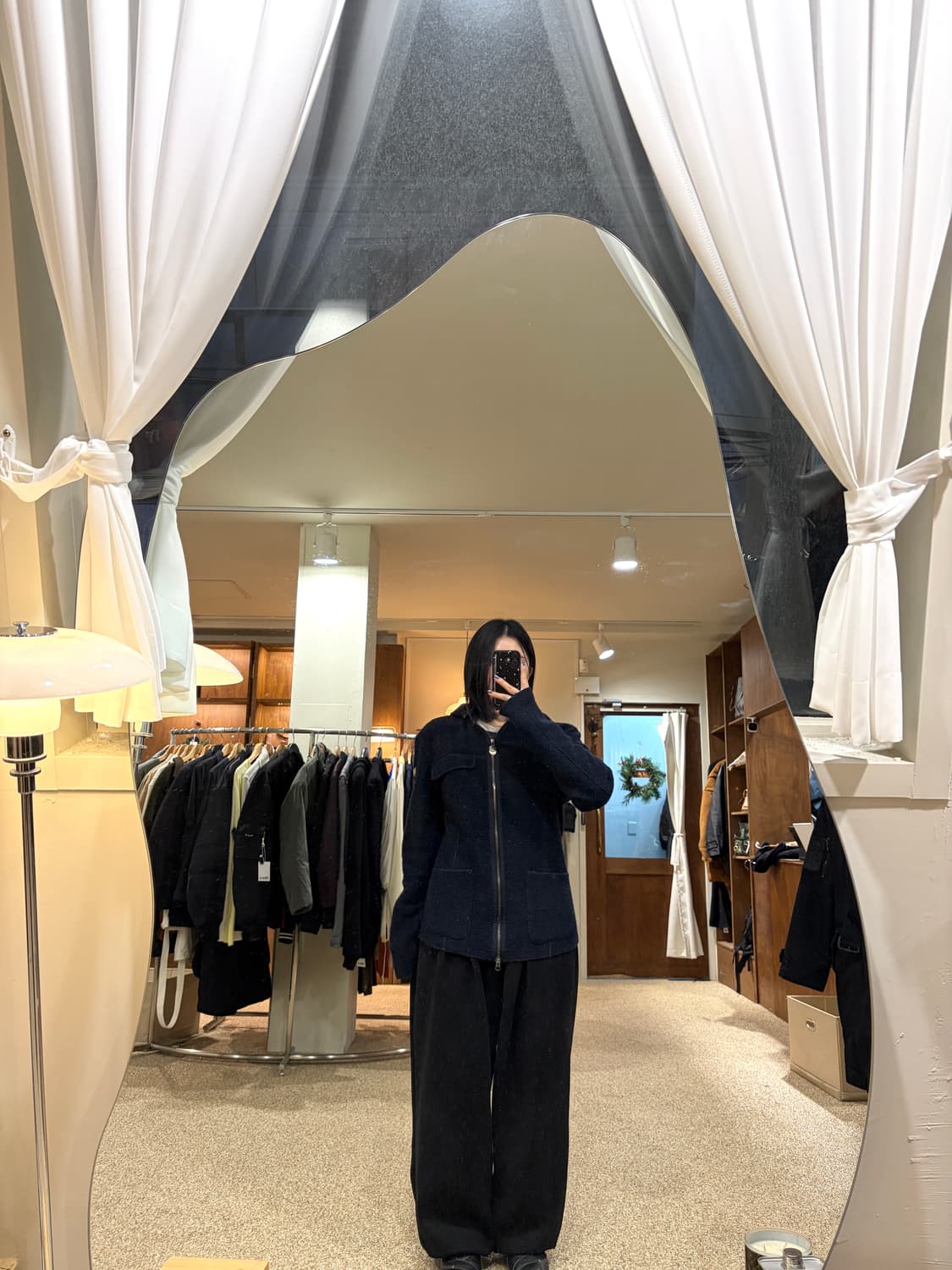 아르마니 진스 스티치 울 후드 자켓 상품이미지2