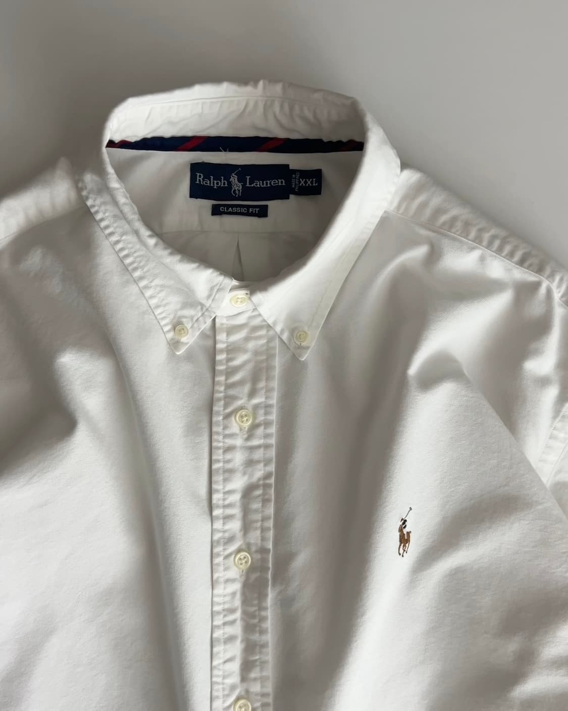 폴로 랄프로렌 화이트 버튼다운 셔츠 XXL 상품이미지4