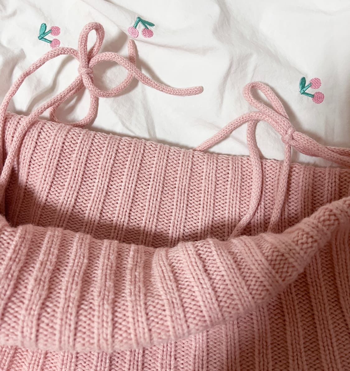 리즈리사 핑크 오프숄더 니트 빈티지 로걀 히메갸루 라떼갸루 상품이미지4