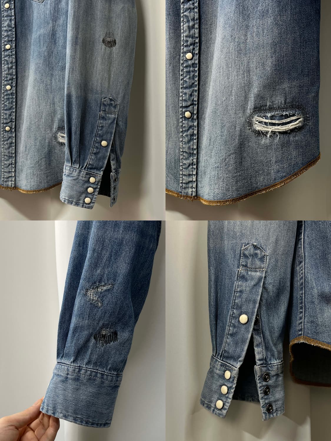 폴로 랄프로렌 사우스웨스턴 리페어 아즈텍 콘초 데님 셔츠 상품이미지8