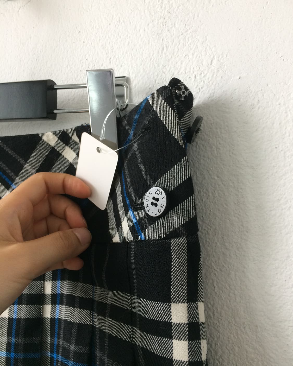 Check pattern pleats mini skirt 상품이미지3