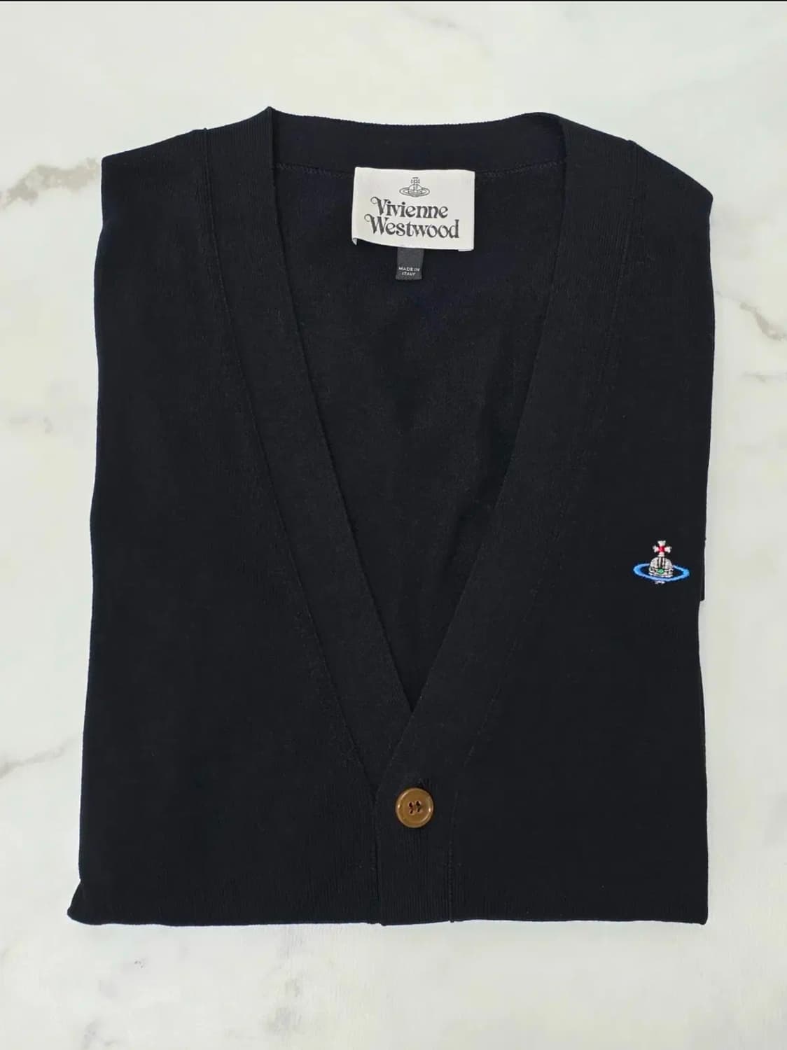 비비안웨스트우드 화이트라벨 블랙 가디건 100~105 상품이미지4