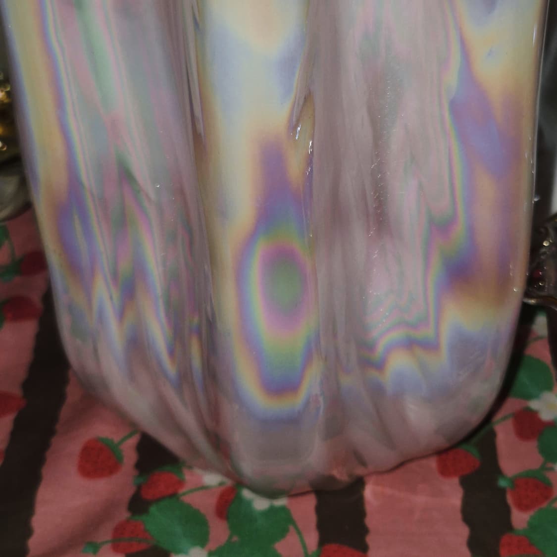 80s 쿠라타 핑크 오로라 산호 대형 꽃병 상품이미지8