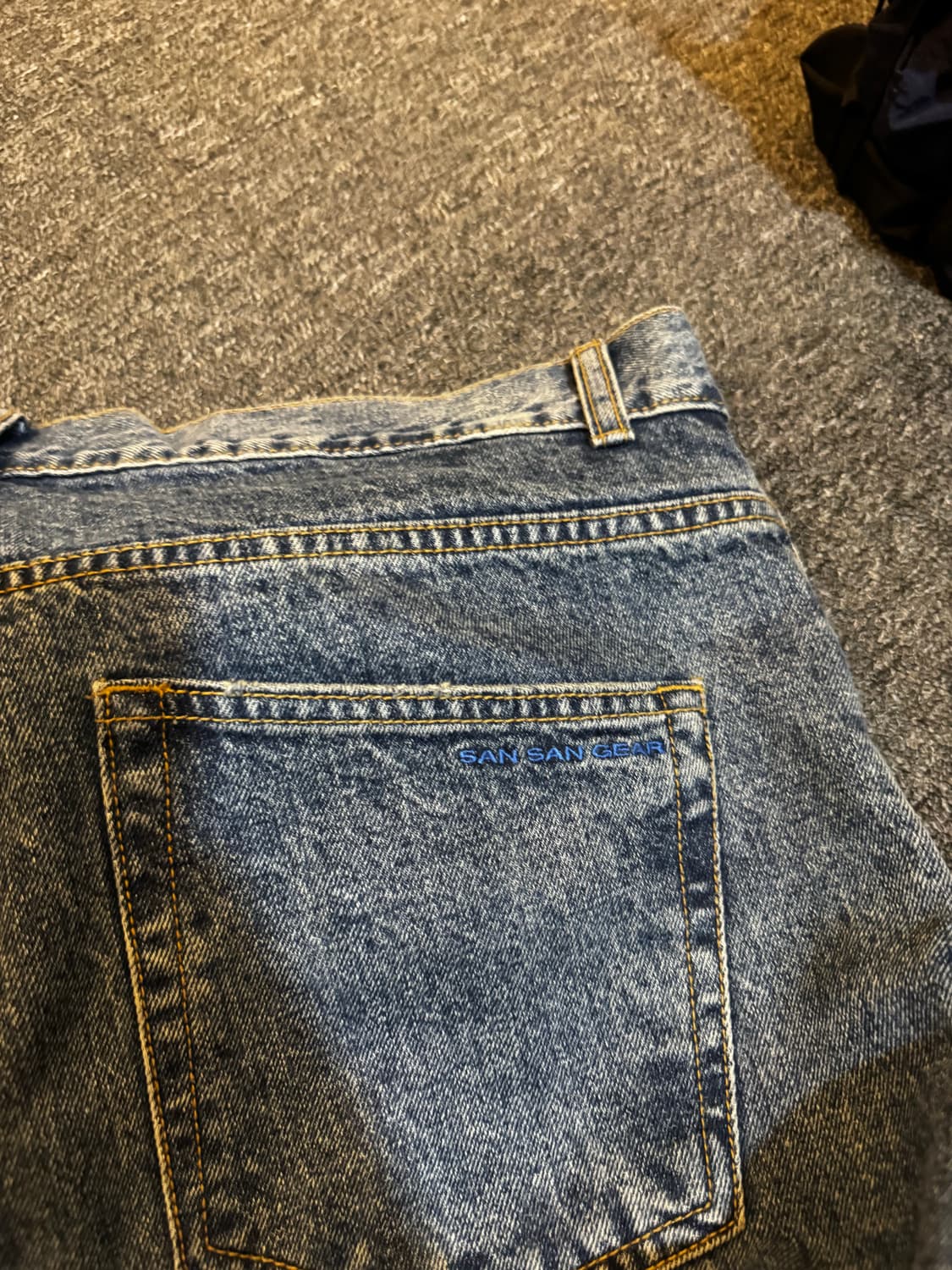 산산기어 워싱 데님 팬츠 블루 4사이즈 상품이미지3