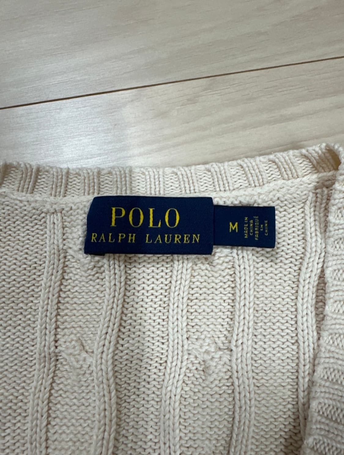폴로 케이블 니트 아이보리 M 상품이미지2