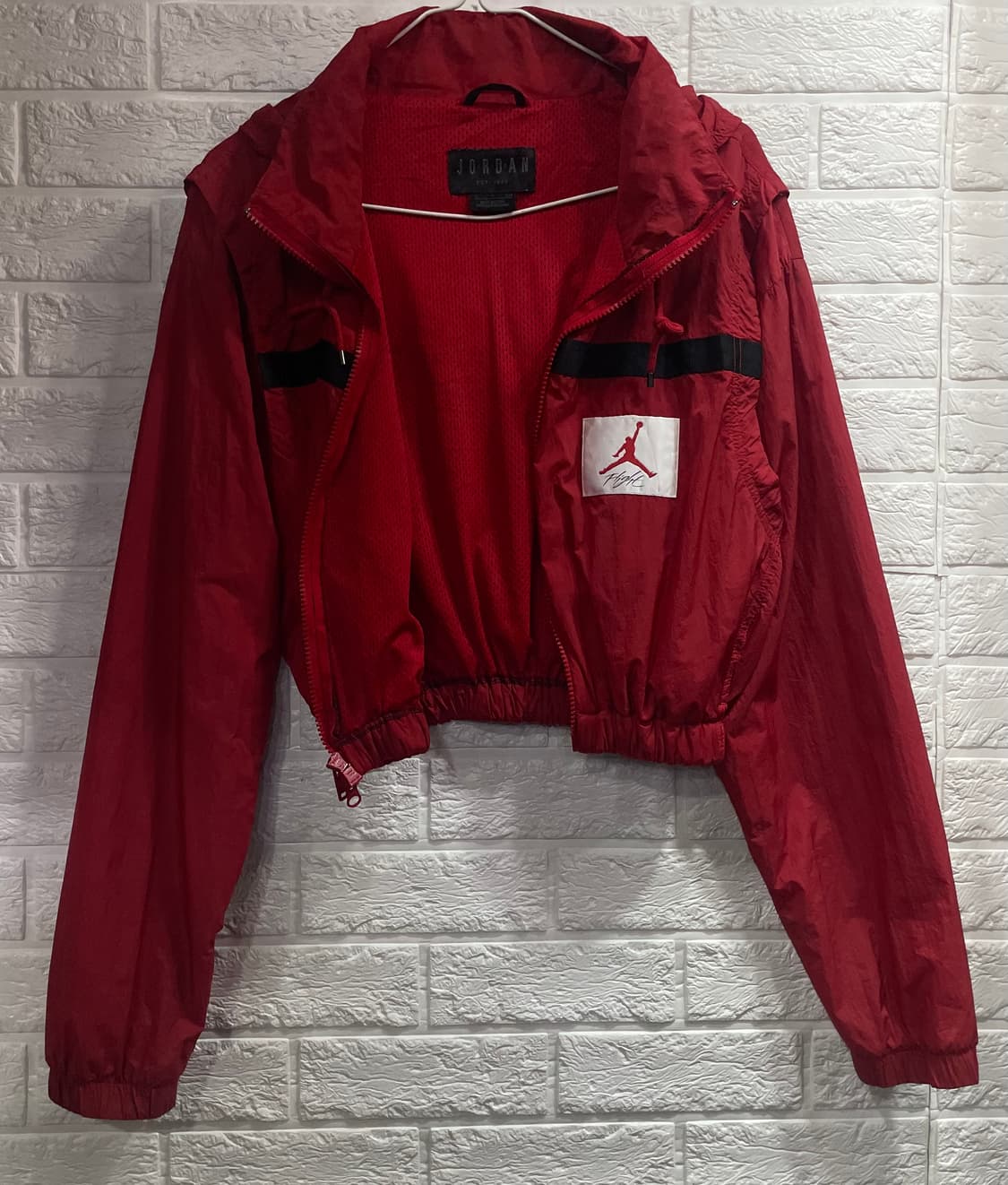 나이키 조던 크롭 바람막이자켓 레드 S 크롭자켓 숏자켓 상품이미지2