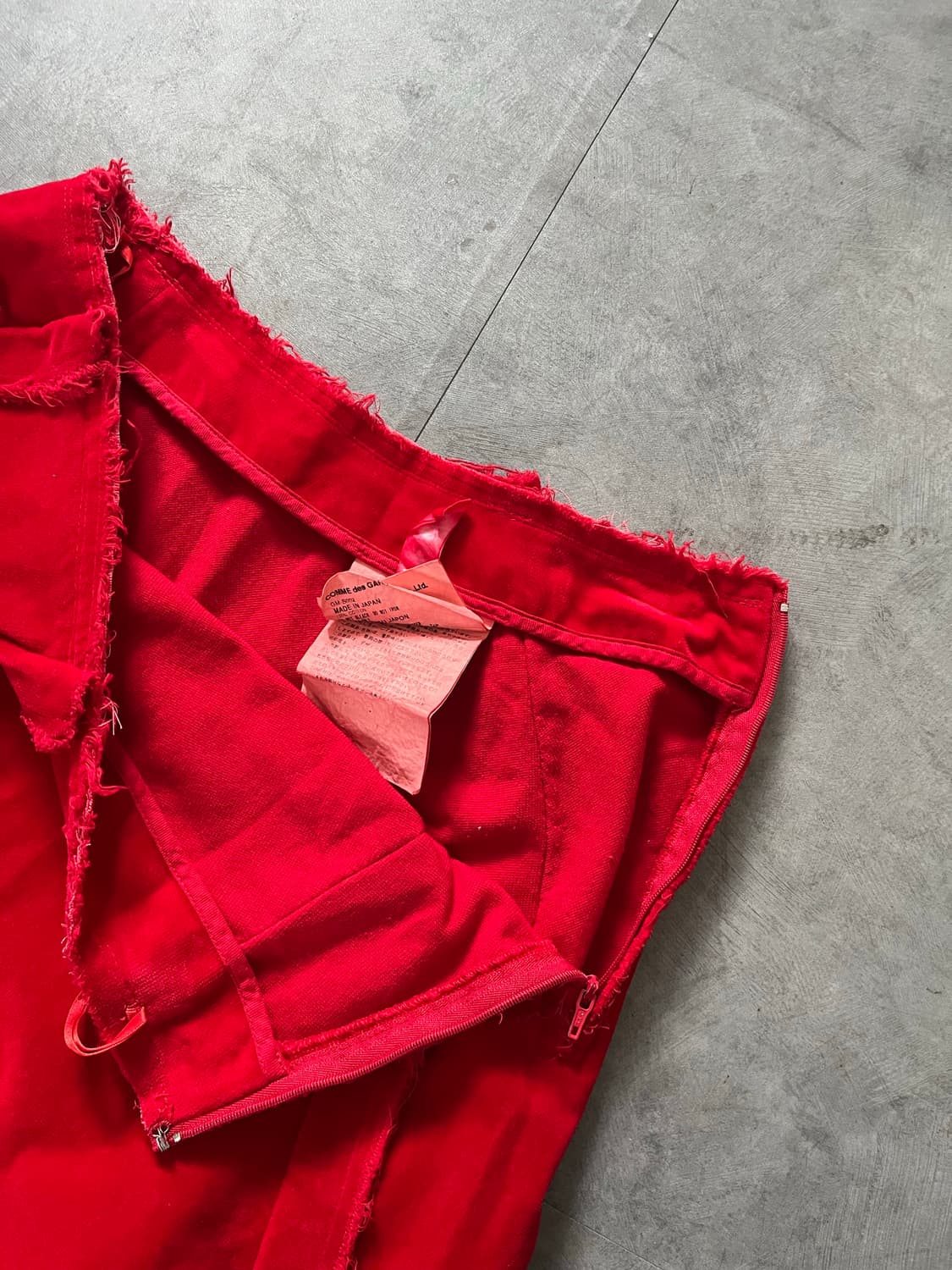 Comme des Garcons 꼼데가르송 레드 러플 스커트 상품이미지5