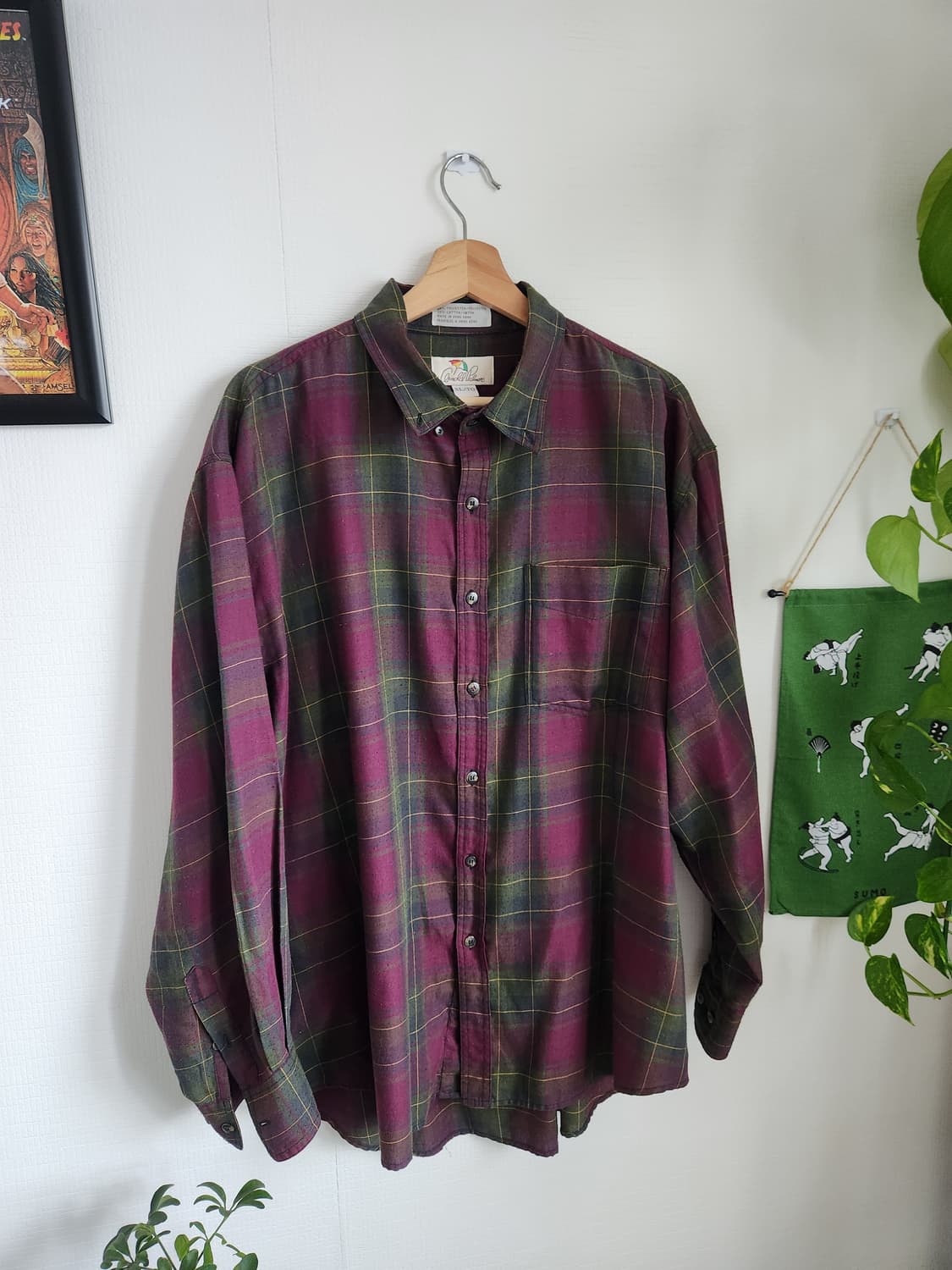 80s 아놀드 파머 버튼다운 체크 셔츠 상품이미지1