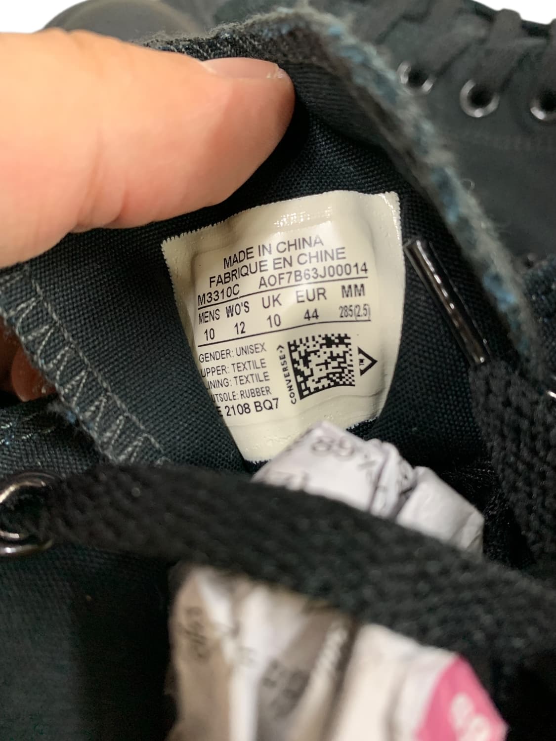 컨버스 척테일러 올스타 하이 블랙 285 (Gr-3224) 상품이미지10