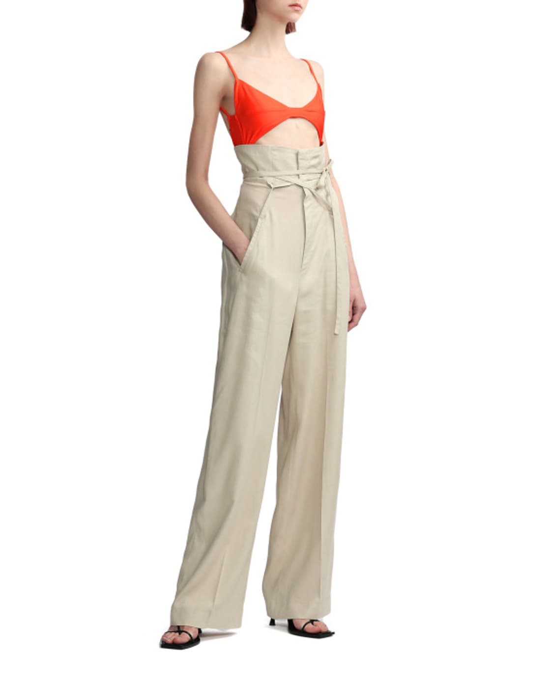 [jacquemus] 하이웨스트 코르셋 와이드 팬츠 새상품 36사이즈 상품이미지1