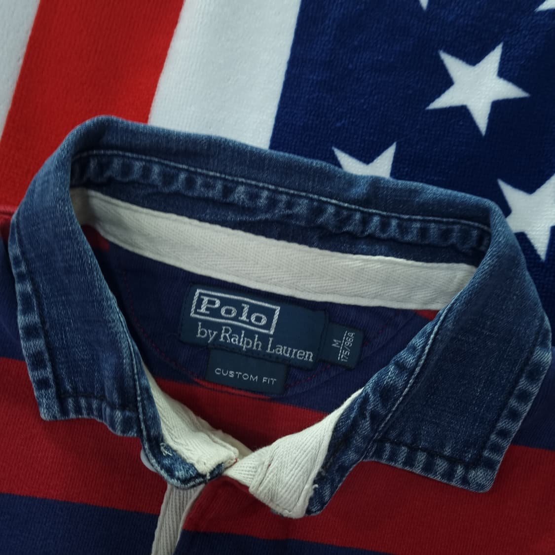 폴로 랄프로렌 스트라이프 럭비 청카라 티셔츠 남녀공용 치프키프 상품이미지3