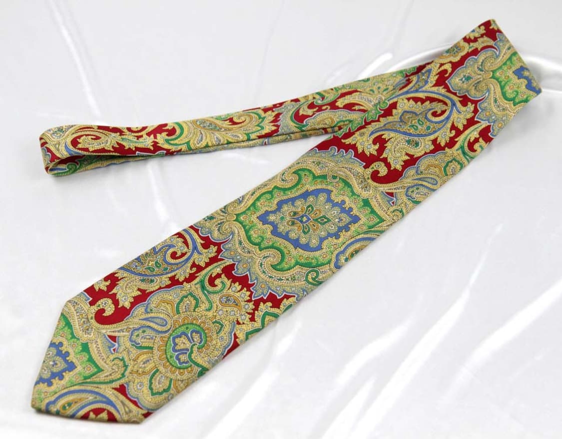 디올 9.2cm A등급 이태리 페이즐리 남자 명품 넥타이 상품이미지2