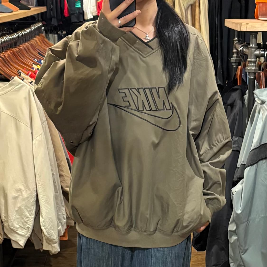 [HI] Nike 나이키 빅로고 웜업 카키 상품이미지2