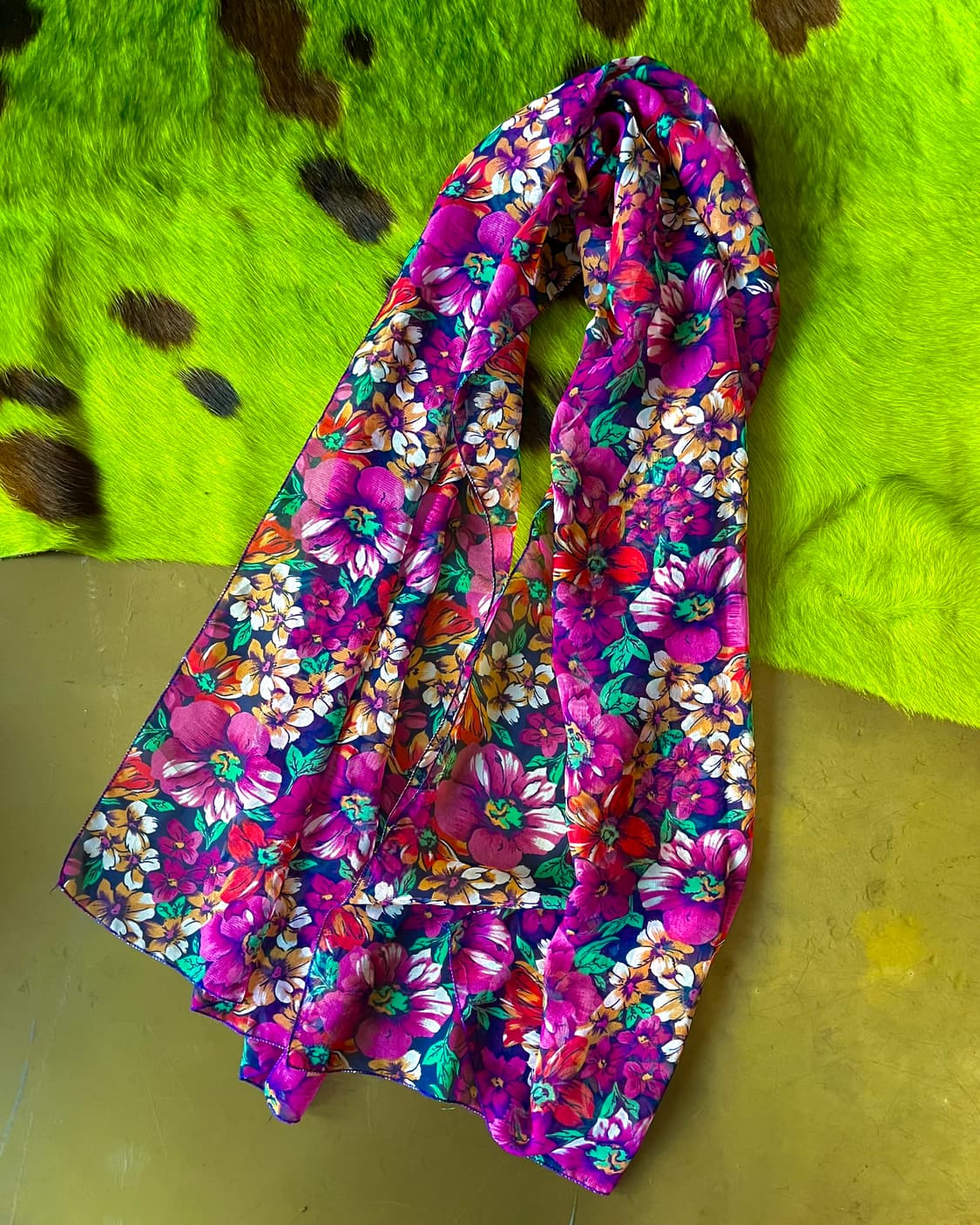 Japanese Vintage Floral Long Scarf 상품이미지4