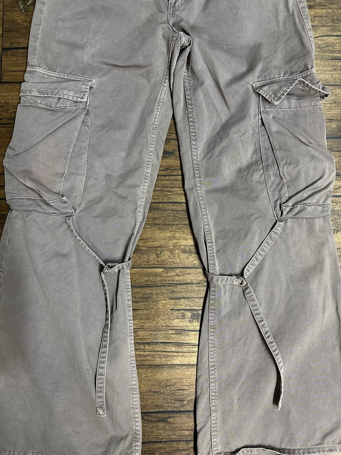 자라 ZARA Y2K 와이드 플레어 카고팬츠 토프 브라운 31 상품이미지2