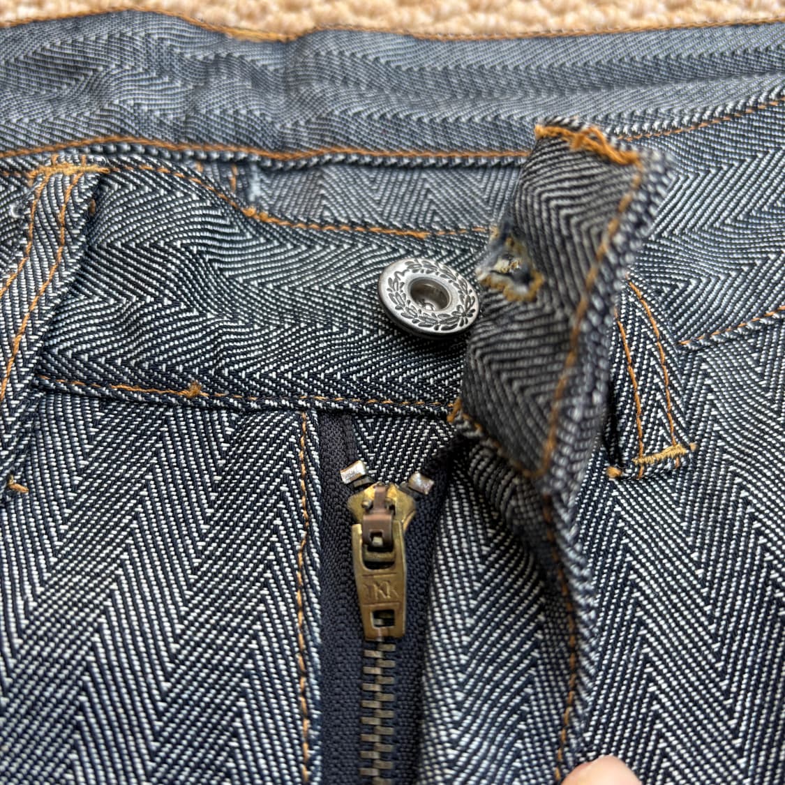 일본판)에비수 헤링본 패턴 포켓 코튼 팬츠 상품이미지4