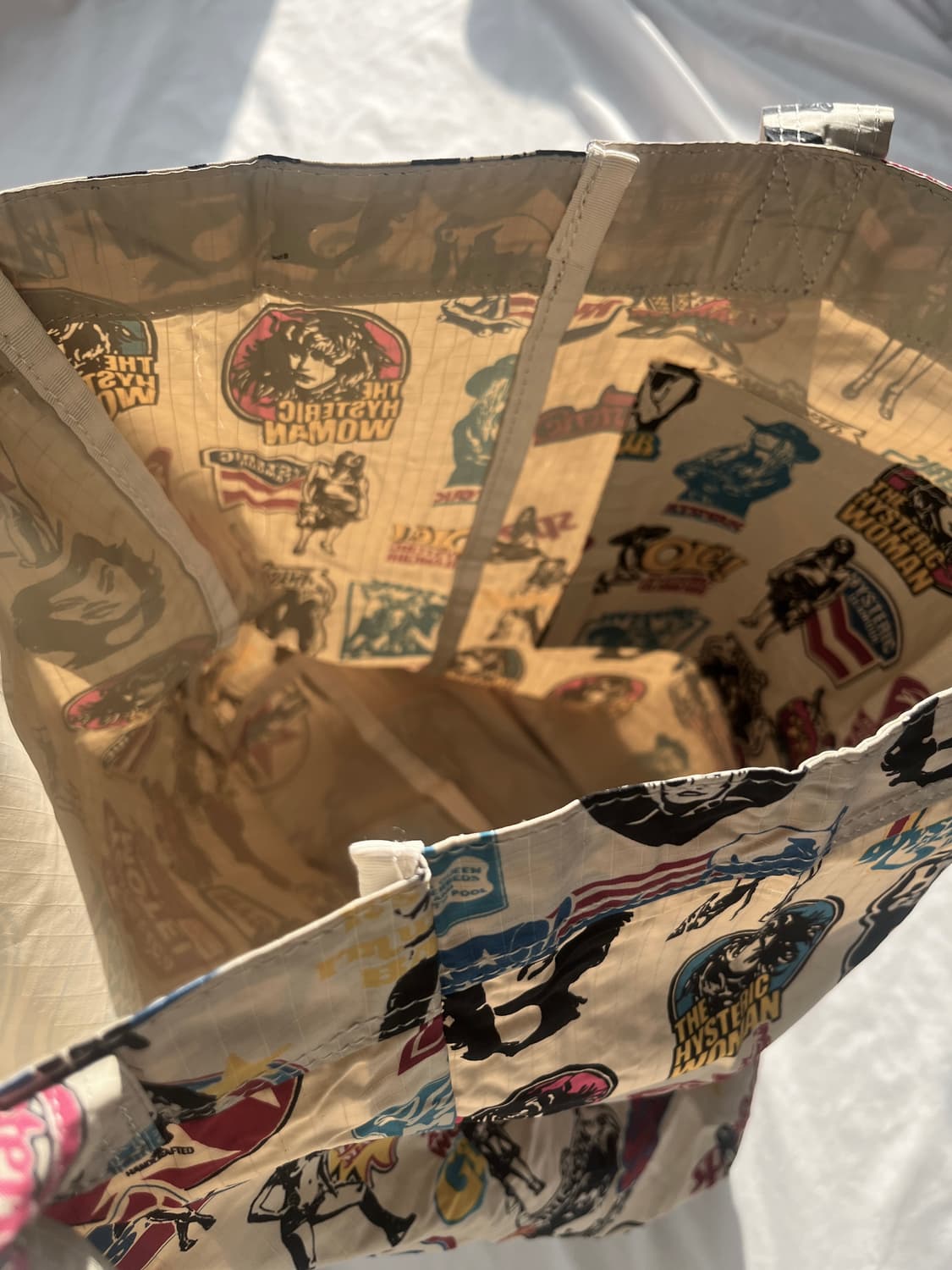 (초레어)히스테릭 글래머 아카이브 히스걸 로고 프린팅 토트백 가방 상품이미지7