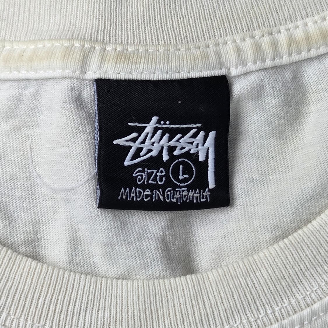 스투시 x 마틴 로즈 스탠드 펌 피그먼트 다이드 티셔츠 내츄럴 상품이미지4