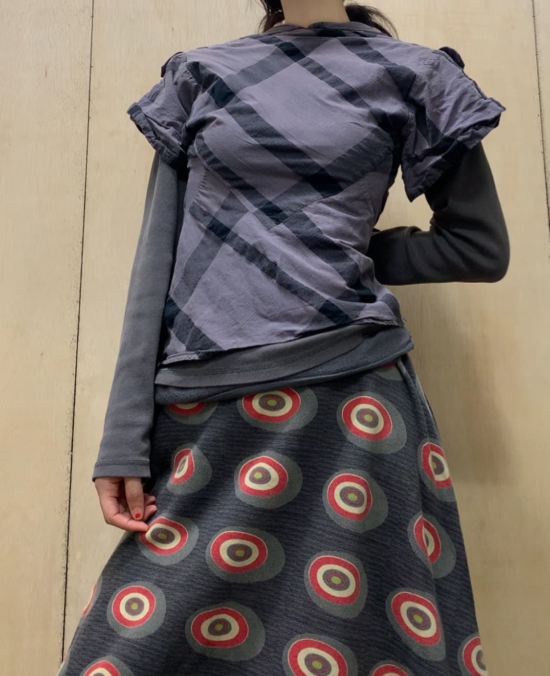 [직수입] 반팔 코튼 블라우스 퍼플 m 상품이미지2