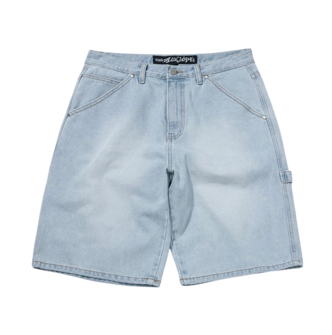 스웨이드 카펜터 데님 쇼츠 라이트 블루 상품이미지1