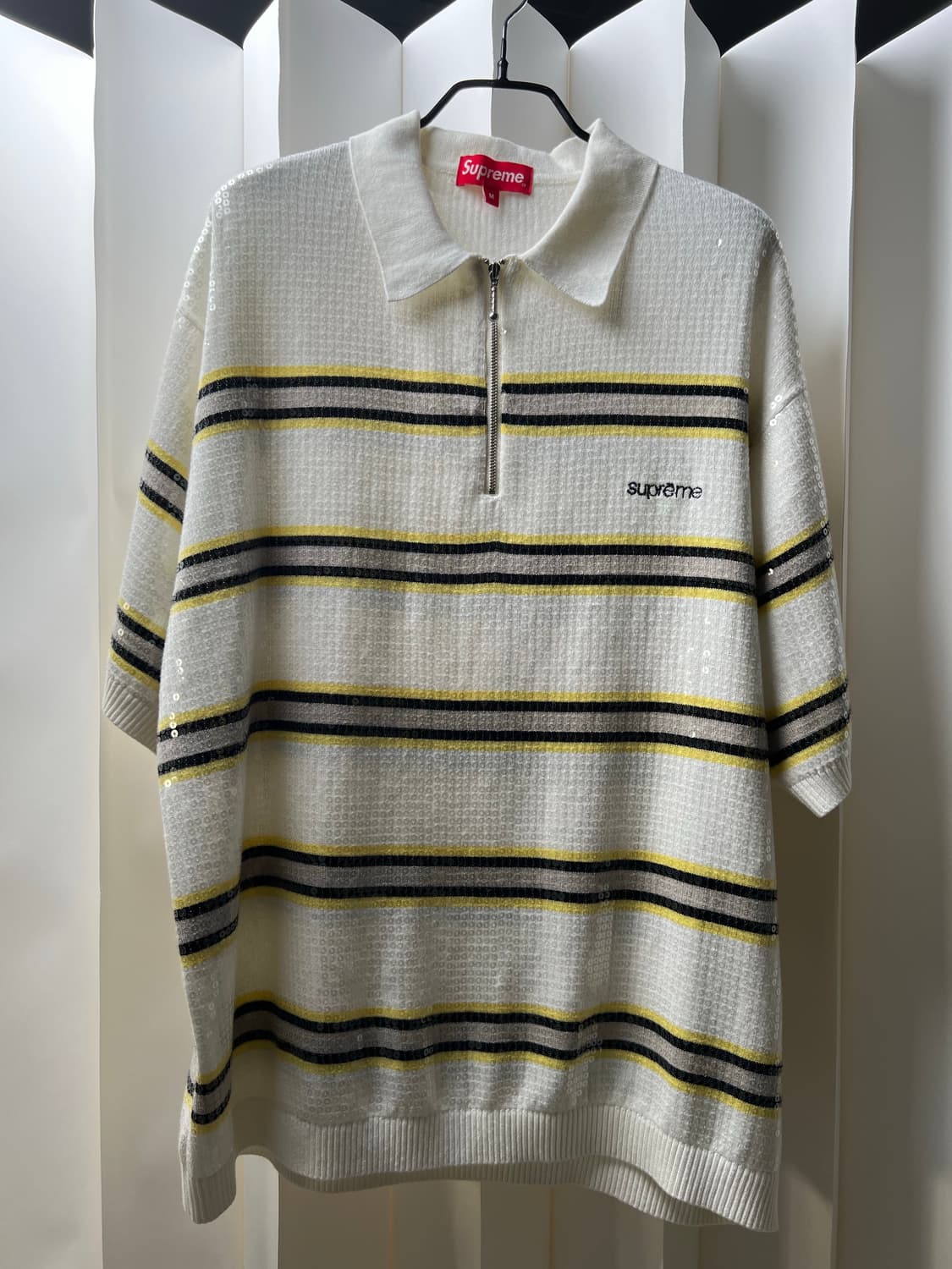 슈프림 스팽글 스트라이프 밪팔 폴로티 상품이미지1