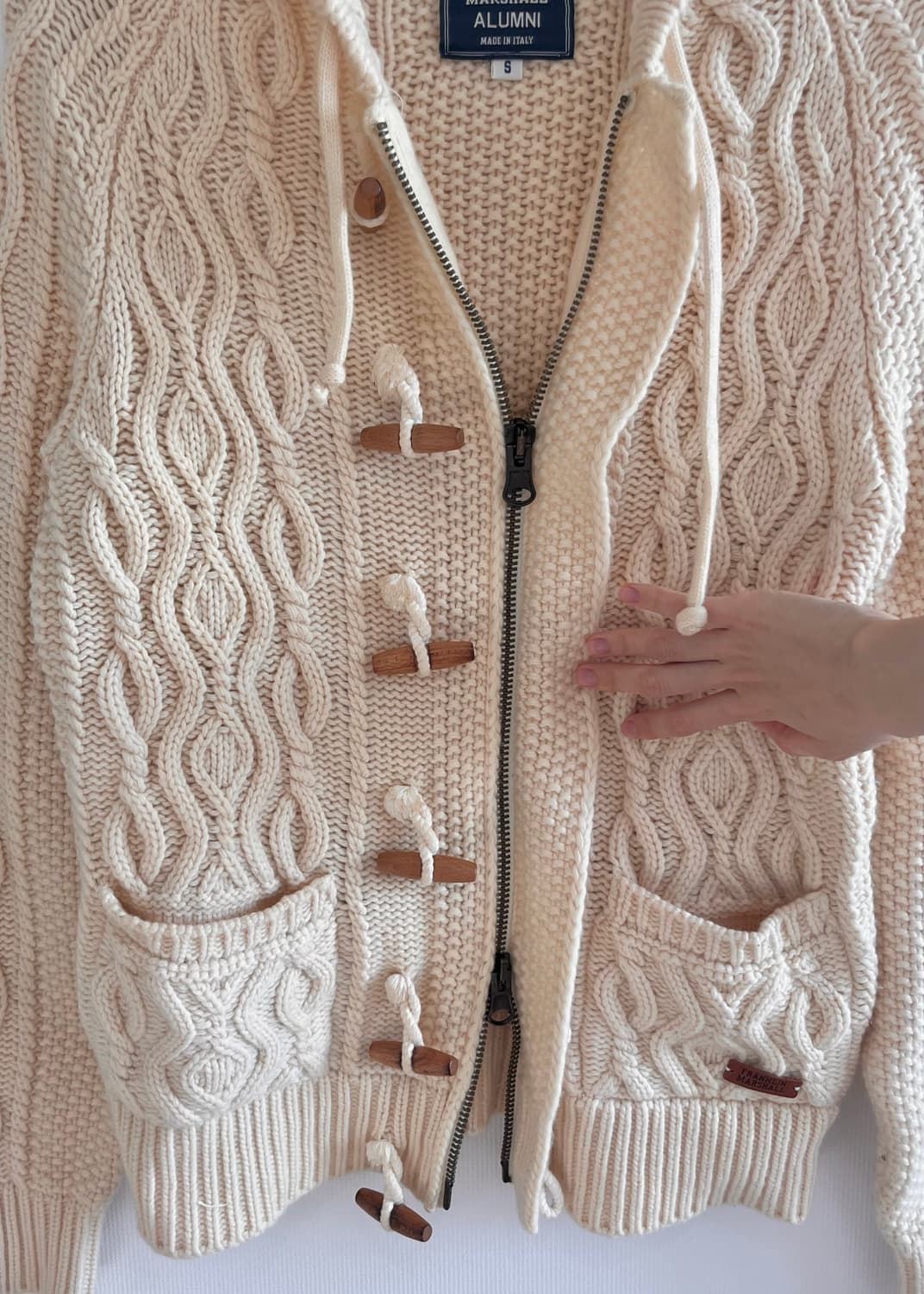 이탈리아 떡볶이 투웨이 울 니트집업 프랭클린마샬 상품이미지4