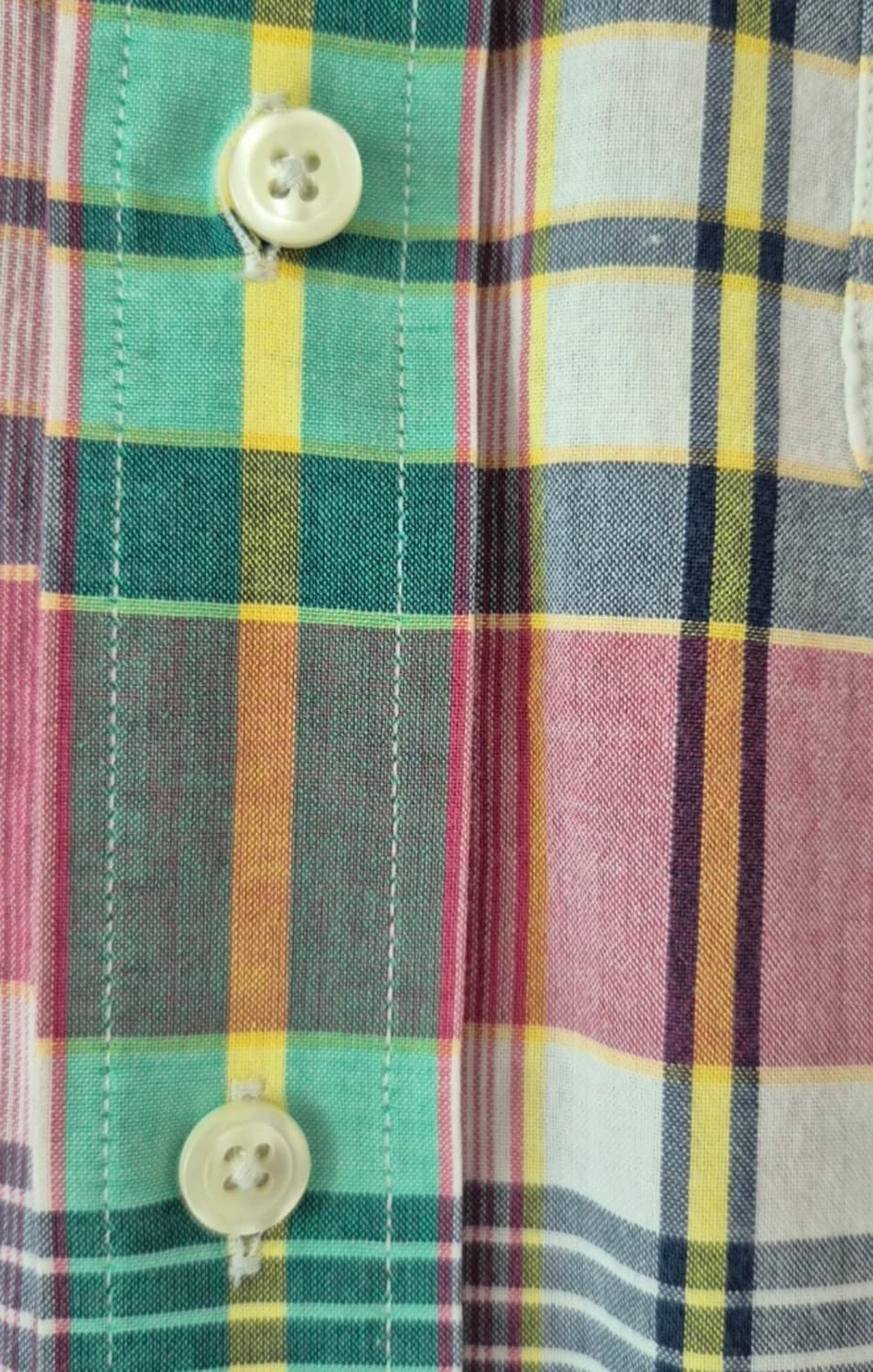 브룩스브라더스 반팔 체크 버튼다운 슬림핏 마드라스 셔츠 상품이미지6