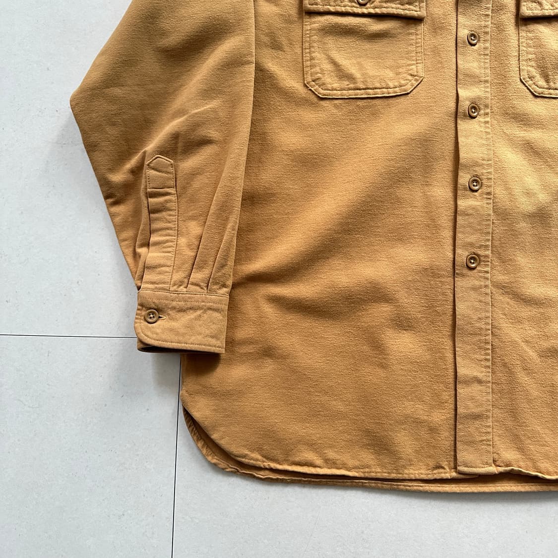 90s 엘엘빈 샤모아 해비코튼 플란넬 셔츠 USA L 상품이미지4