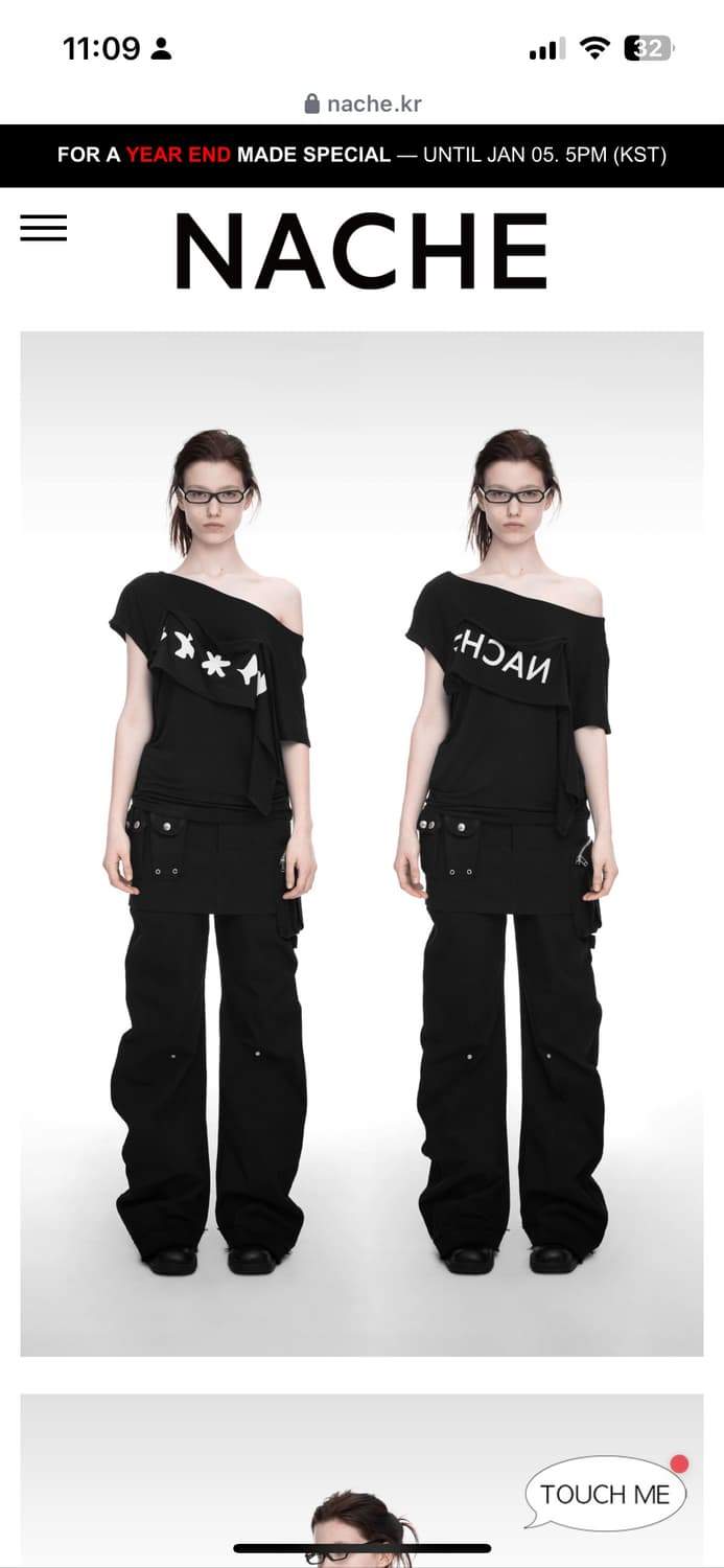 2-WAY PRINTED LOOSE T-SHIRT BLACK 상품이미지1