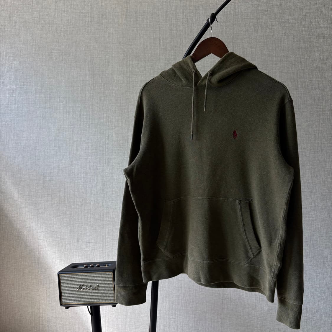 폴로 랄프로렌 엘보우 패치 후드티 L 상품이미지5