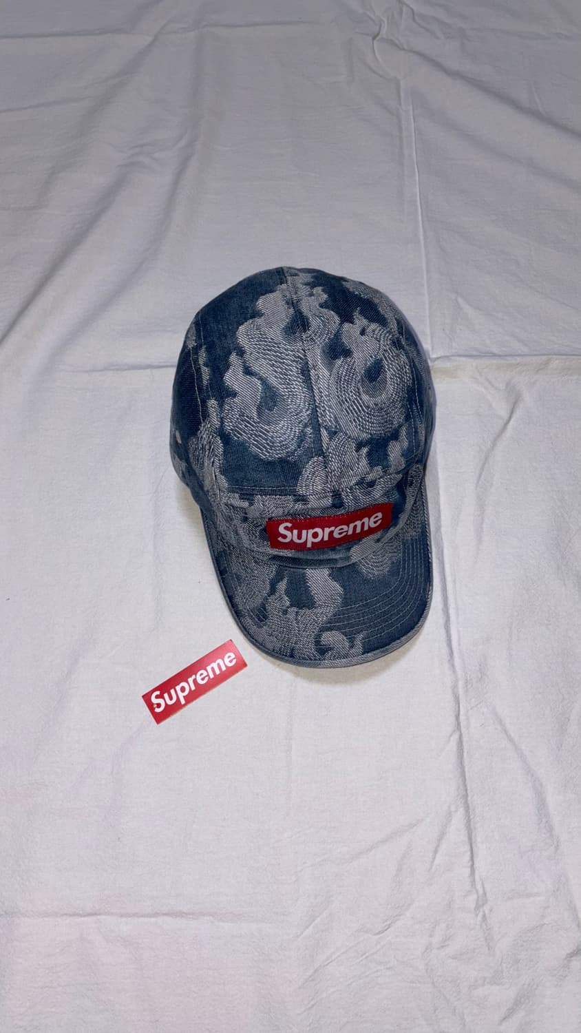 슈프림 플레임 자카드 데님 캠프캡 상품이미지2