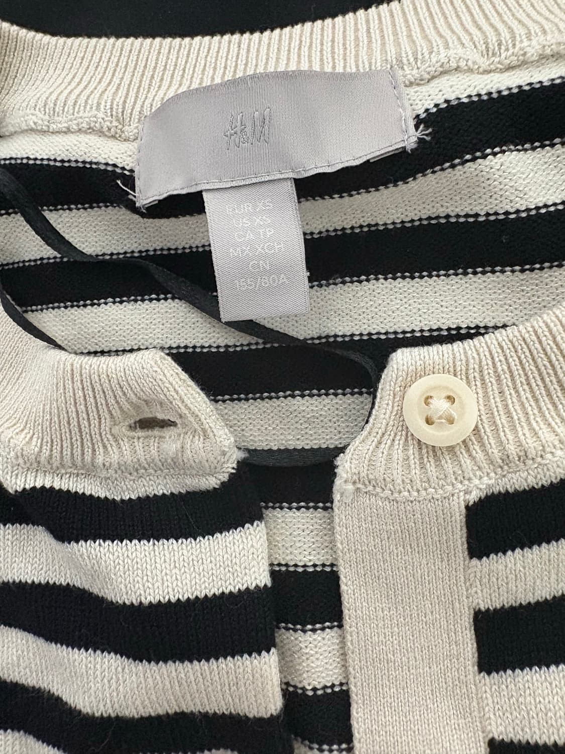 H&M 스트라이프 가디건 XS 상품이미지2