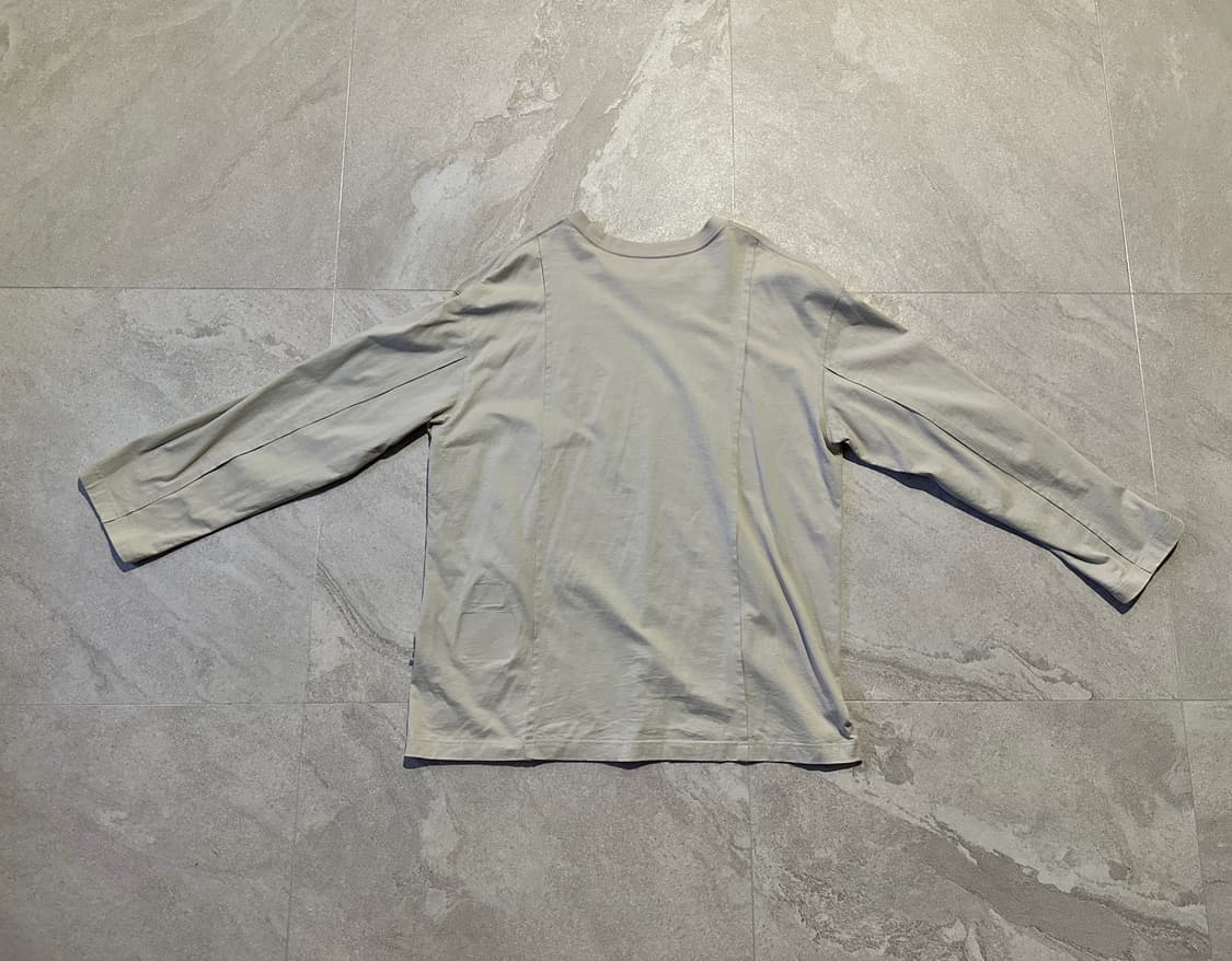 유스 절개 롱슬리브 베이지 그레이 L 상품이미지5