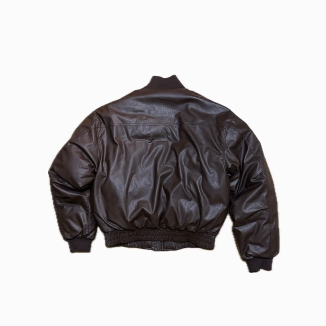 SECONDMONO 레더 봄버 푸퍼 패딩 상품이미지3