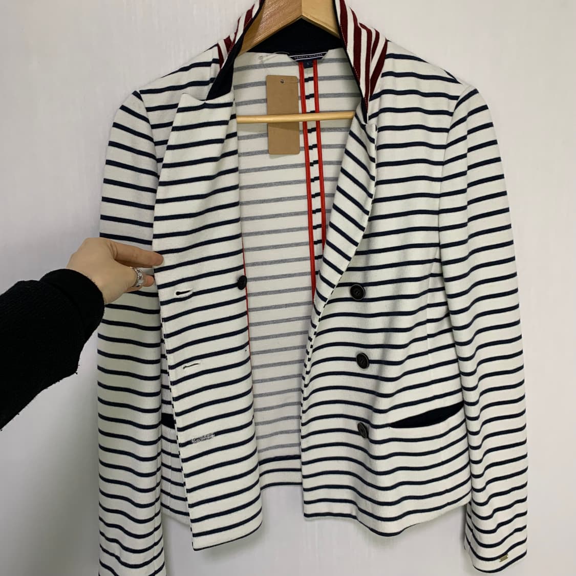 타미힐피거 스트라이프 더블 브레스티드 자켓 져지 S 여성 빈티지 상품이미지6