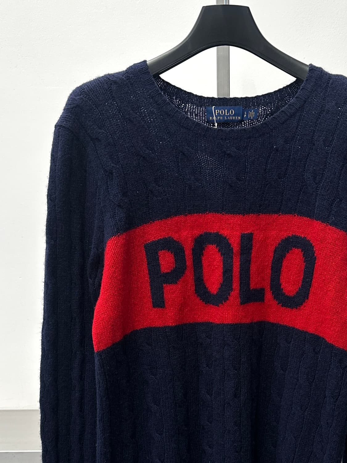폴로 랄프로렌 빅로고 울 캐시미어 케이블 니트  상품이미지3