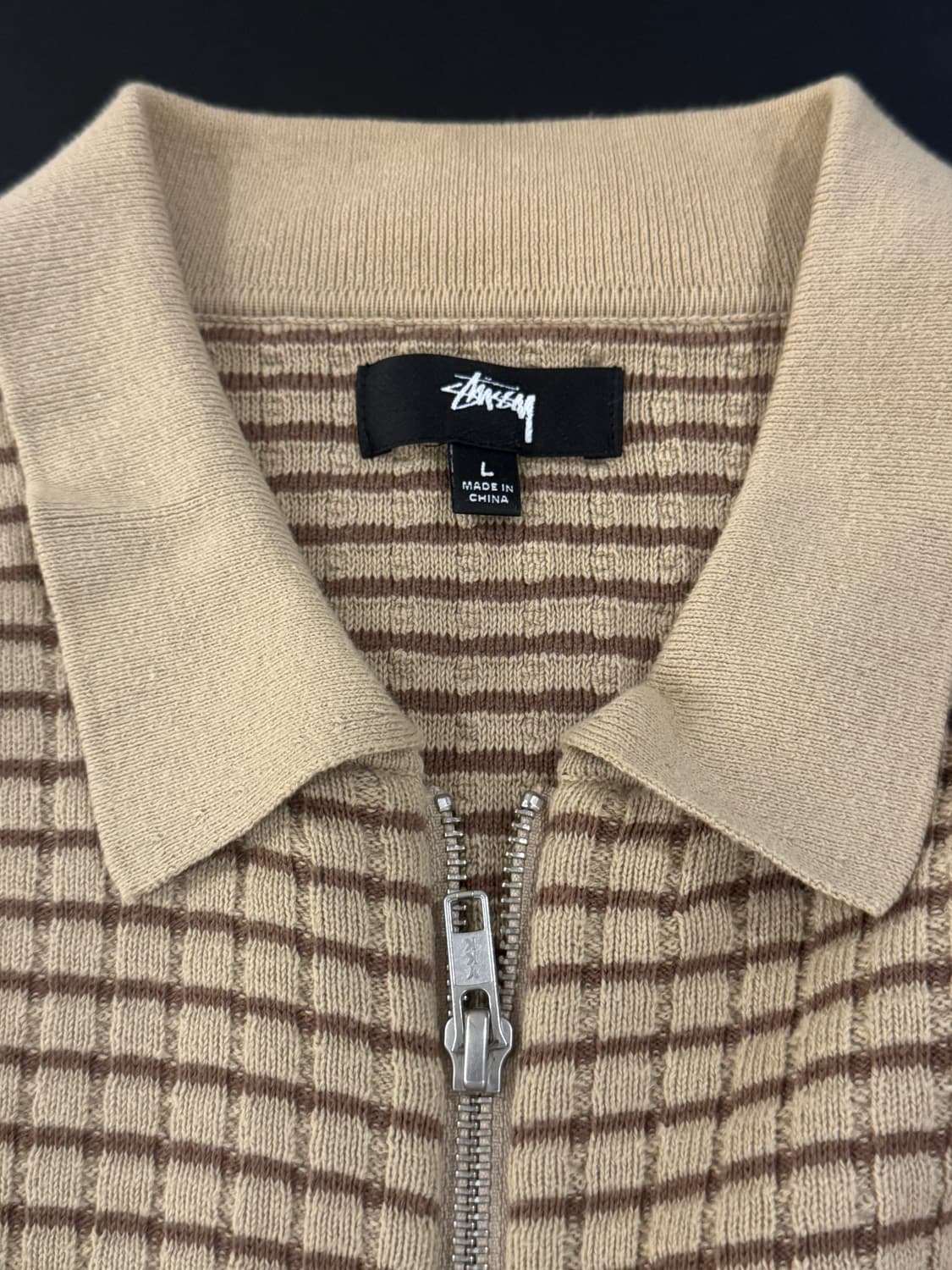 스투시 와플 니트 집업 상품이미지4