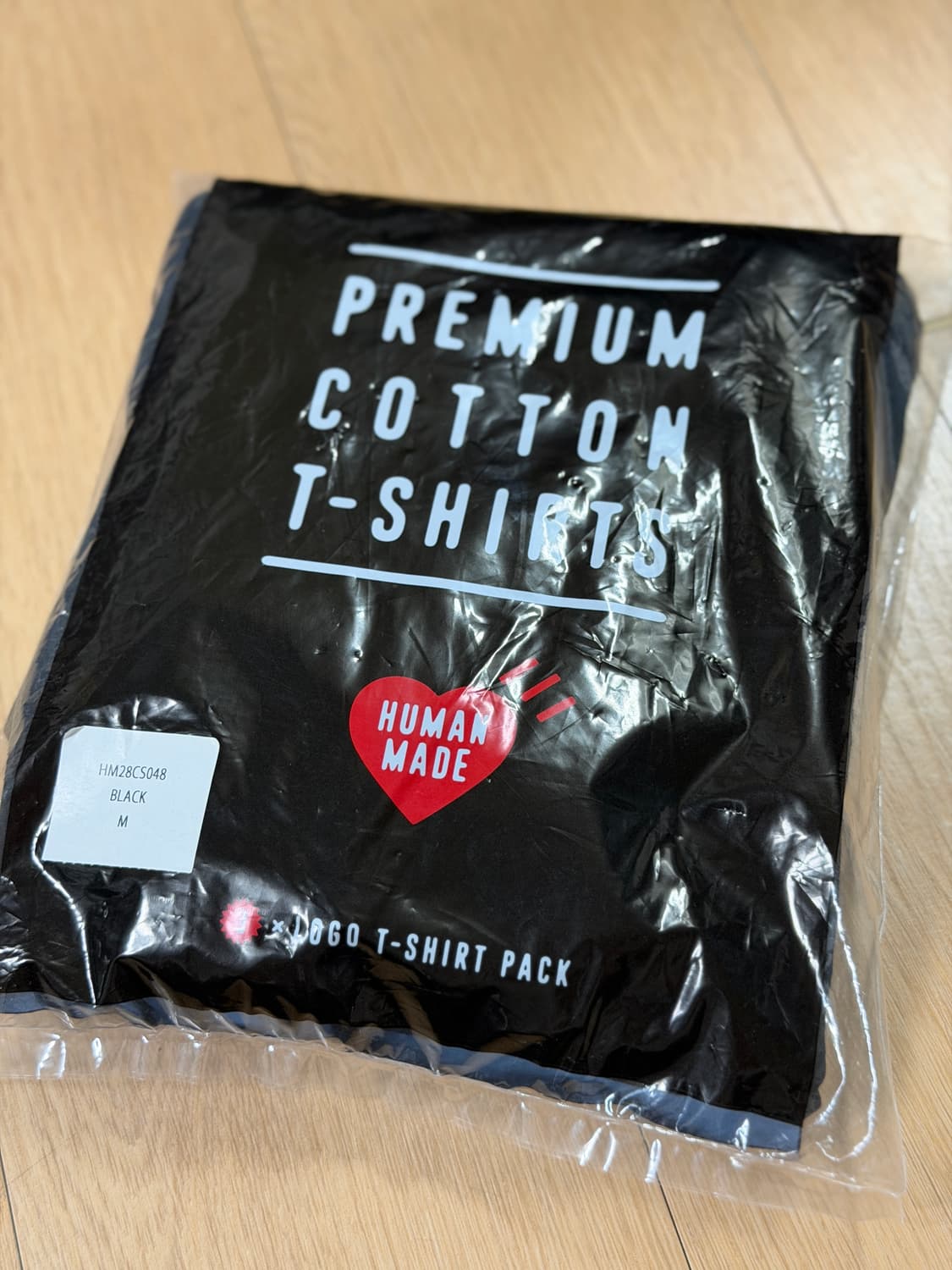 새상품)휴먼메이드 3팩 티셔츠 블랙 M 상품이미지3