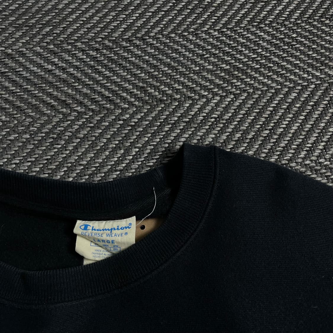 챔피온 리버스위브 빅로고 블랙 스웻 셔츠o 4815 상품이미지6