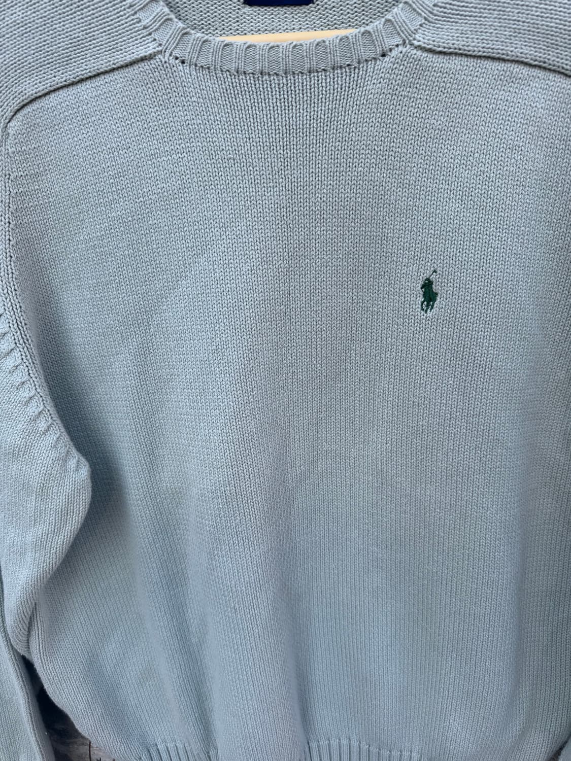 90s 폴로 랄프로렌 빈티지 코튼 레글런 니트 민트 m 상품이미지5